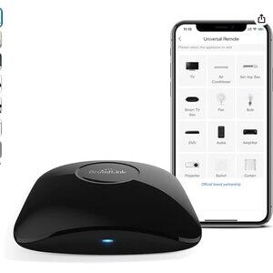 Broadlink RM4 pro IR RF WiFi Universal Remote Compatible with Alexa/Google Home